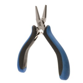 The Beadsmith Ergonomic Flat Nose Pliers – 5 inches (127mm) – Comfortable Ergonomic Grip, Double-Leaf Springs & Polished Steel Head – Extra-Fine Tips for Precision to Medium Level Work