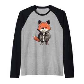 Cool Jacket Foxes Relaxing Forest Animal Raglan Baseball Tee