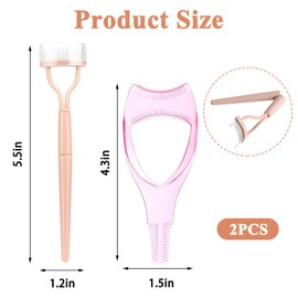 Neyeau 2 Pcs Mascara Shield,3 In 1 Eyelashes Tools Mascara Shield Applicator Guard,Folding Eyelash Comb Eyelash Separator Eyelash Brush,Eyelash Guard Guide Tool Beginners Friendly Tool for Women