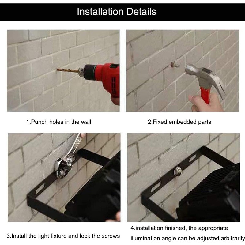 2Pack LED Flood Light Outdoor,150W LED Work Light 15500lm with