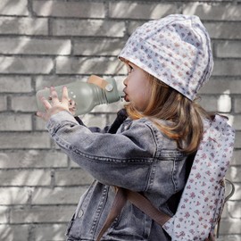 Elodie Details Kids' Stainless Steel Bottle with Straw | BPA-Free | Light Weight Sports Leak-Proof Water Bottle for School, Kindergarten | Easy Sip Toddler Cup | 350ml | Chipmunk Darling