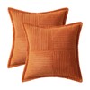 MIULEE Corduroy Cushion Covers Pack of 2 Decorative Modern Patchwork