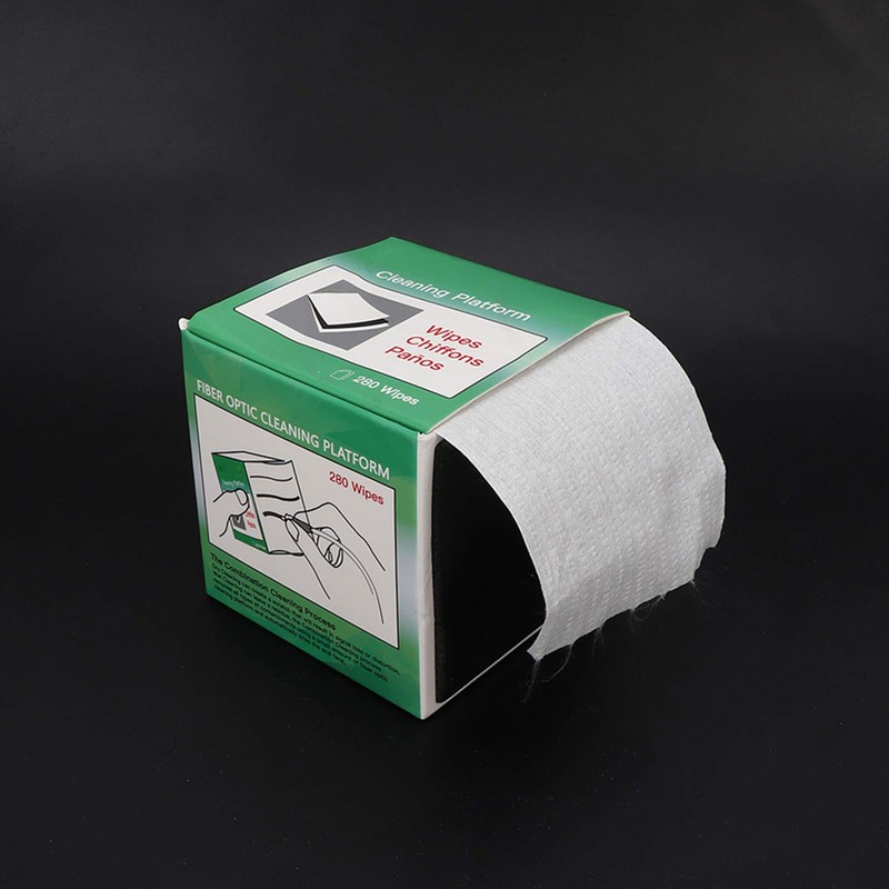 280Pcs/Box Fiber Optic Cleaning Wipes, Single Layer Fiber Wipers, with