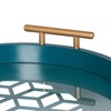 Kate and Laurel Caspen Modern Round Tray, 15.5 inch Diameter,