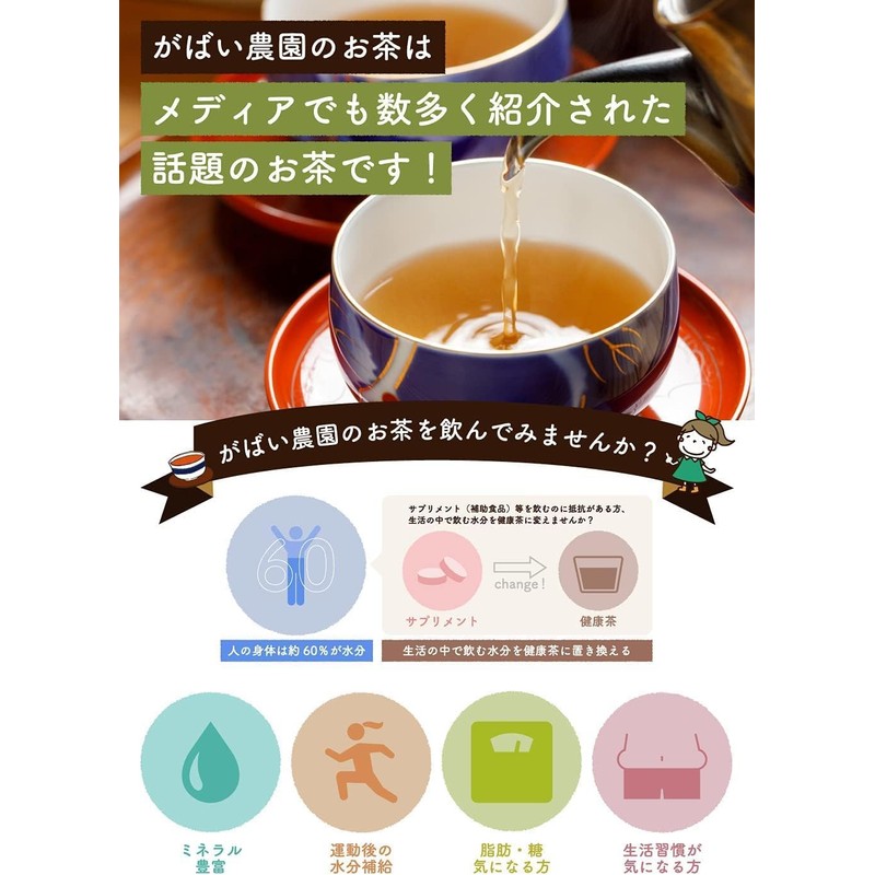 Gabai Farm, Made in Japan, Handmade Ginger Tea, 0.1 oz