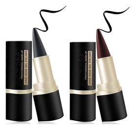 Go Ho Black and Brown Gel Eyeliner Stick,Dark Black Eye Liner, Soft and Smooth Black Eyeliner Makeup for Women,Easy Apply and Remove