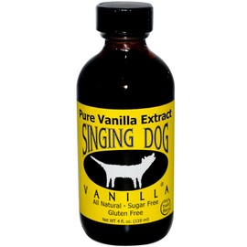 Singing Dog Vanilla, Pure Vanilla Extract, 4 Fluid Ounce Bottle