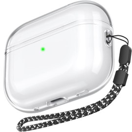 AHASTYLE Transparent Hülle für Airpods Pro 2 Schutzhülle und Haut Case für AirPods Pro 2022 [Unterstützung USB-C] [Kabelloses Laden] Kompatibel mit 2022 Airpods Pro 2 (Durchsichtig)