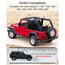 Transfer Case Cable Shifter Linkage Kit Upgrade Heavy Duty Fits for Jeep Wrangler TJ 231 Transfer Case 1997-2006