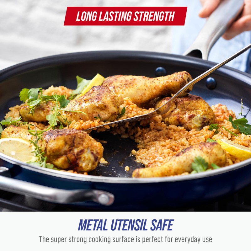 Blue Diamond 14" Nonstick Frying Pan, PFAS Free Ceramic Family