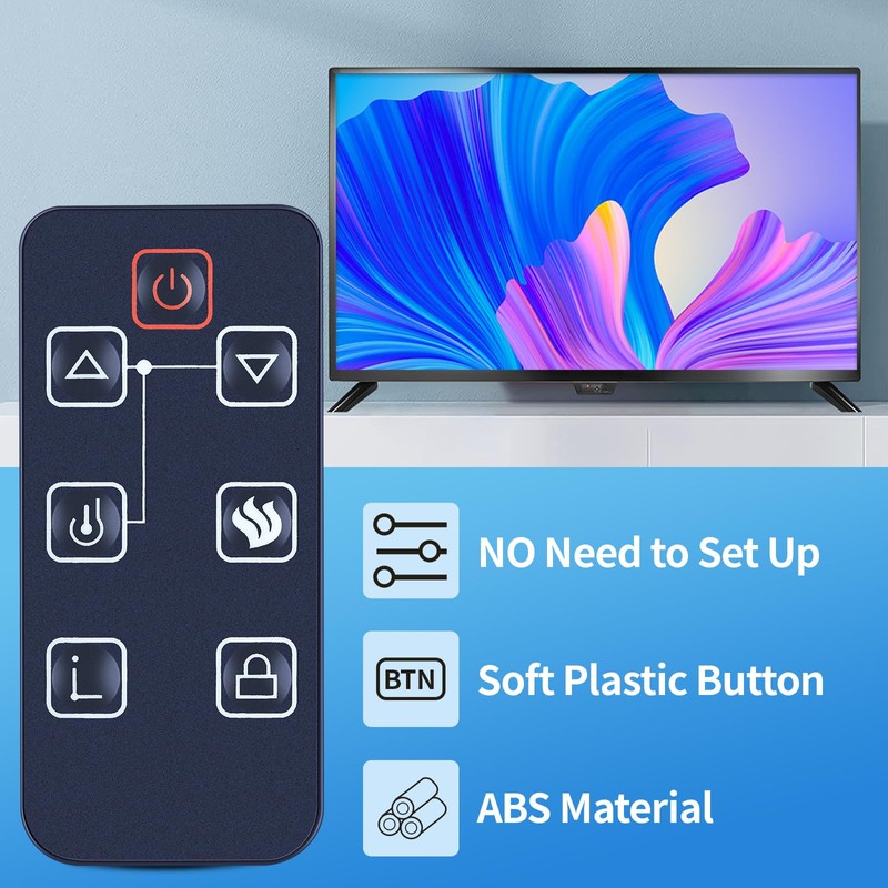 Replacement Remote Control for FEBO Flame Electric Fireplace 15IN-23-100 F15-I-005-031B