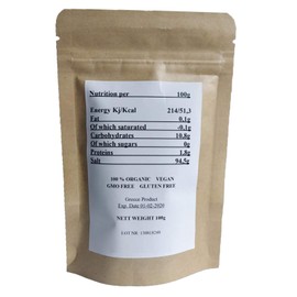 Organic Black Garlic Sea Salt Aged FULL 90 Days, Vegan, GMO Free, Gluten Free 75gr