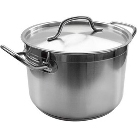 Update International 16 Qt Stainless Steel Stock Pot w/Cover, silver, SPS-16
