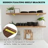 Advanced heavy-duty shelving bracket -5-inch floating shelving -0.2-inch thick gold