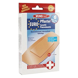 Wundmed Euro Plasters Water Resistant 50 x 100 mm Pack of 6