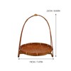 Cabilock Bamboo Easter Basket with Handles Woven Basket for Fruit