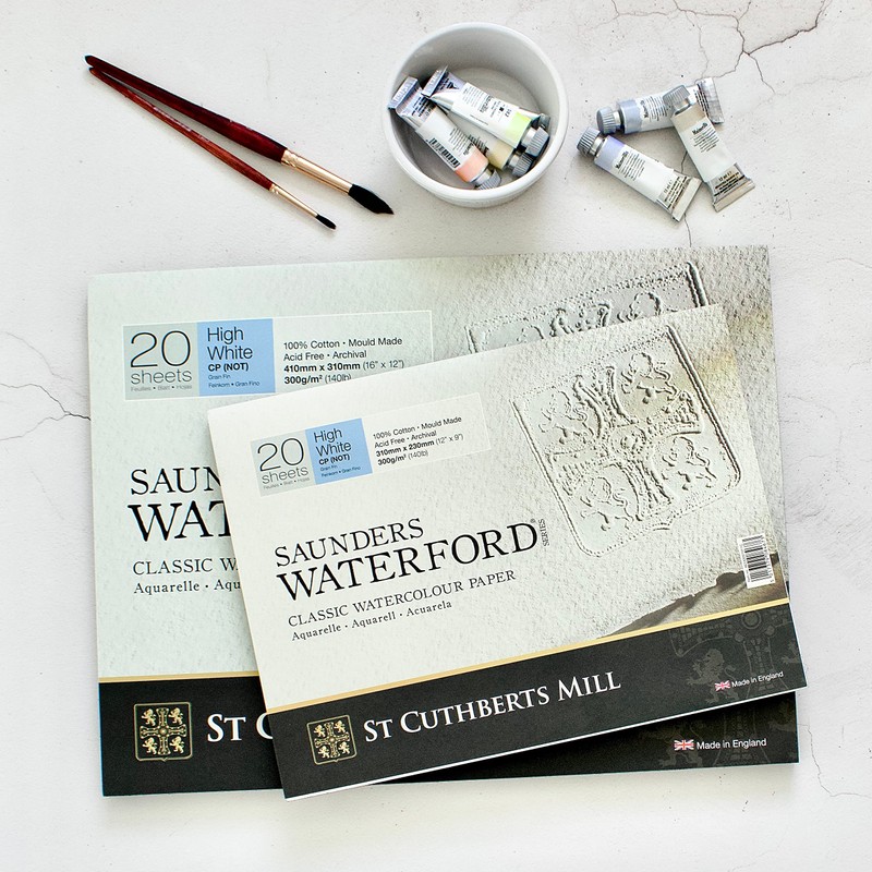 SAUNDERS WATERFORD SERIESST Cuthberts blocco carta per acquerello,collato 4 lati