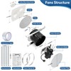 XABJU 505 8 Inch Bathroom Exhaust Fan 200 CFM with