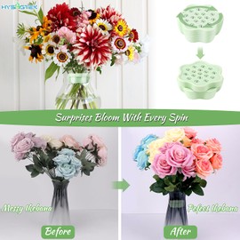 Spiral Ikebana Stem Holder for Flower, Set of 2 Silicone Flower Arrangement Holder for Vases, 2024 New DIY Bouquet Twister Spiral Stem Holder for Flowers, S+L