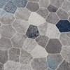 HomeRoots 2' X 5' Navy Blue Cobblestone Pattern Area Rug