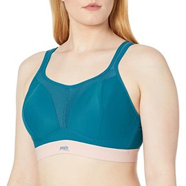 7341B Panache Sports Non-Wired Sports Bra - 7341B Teal/Pink