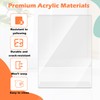 Xvvirnt Acrylic Sign Holder 8.5 x 11, 4 Pack Slanted