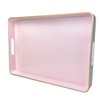 UOEKCS Pink Coffee Table Trays, Decorative Serving Tray with Handles,