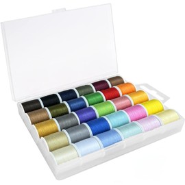 GSKQCRPR 39-Color Sewing Thread Set - Heavy-Duty Polyester & Cotton Blend for Quilting/Handcrafts/DIY, 500m Fade-Resistant Spools (39PCs, All-Purpose Home & Craft Use)