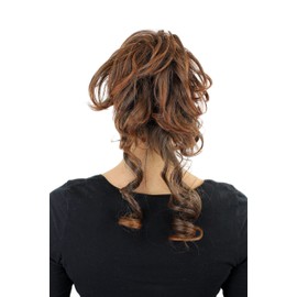 WIG ME UP - YZF-3072HT-2T30 Hairpiece with Comb Voluminous Baroque Curly Brown Brunette