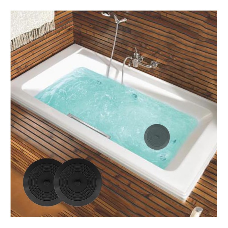 V-TOP Bathtub Drain Stopper 2 Pack, 5 inches Silicone Tub
