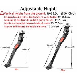 CYFIE Kids Bike Kickstand for 16 18 20 inch Wheel Adjustable Bicycle Kickstands Center Mount Bike Stand for 16 18 inch Kids Bike with 18 20 Inch Sub-Rod