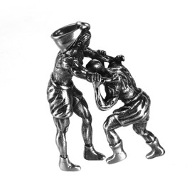 PAMTIER Men's Stainless Steel Sports Necklace Wrestling Pendant No Chain