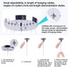 Dixun LED Chandeliers Modern Ceiling Light Fixture 3 Rings Adjustable