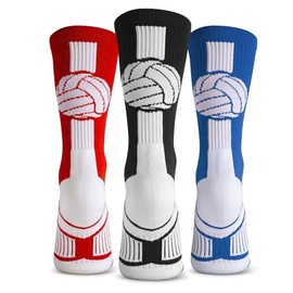 ChalkTalkSPORTS Volleyball Athletic Mid-Calf Socks | Ace | Set of 3