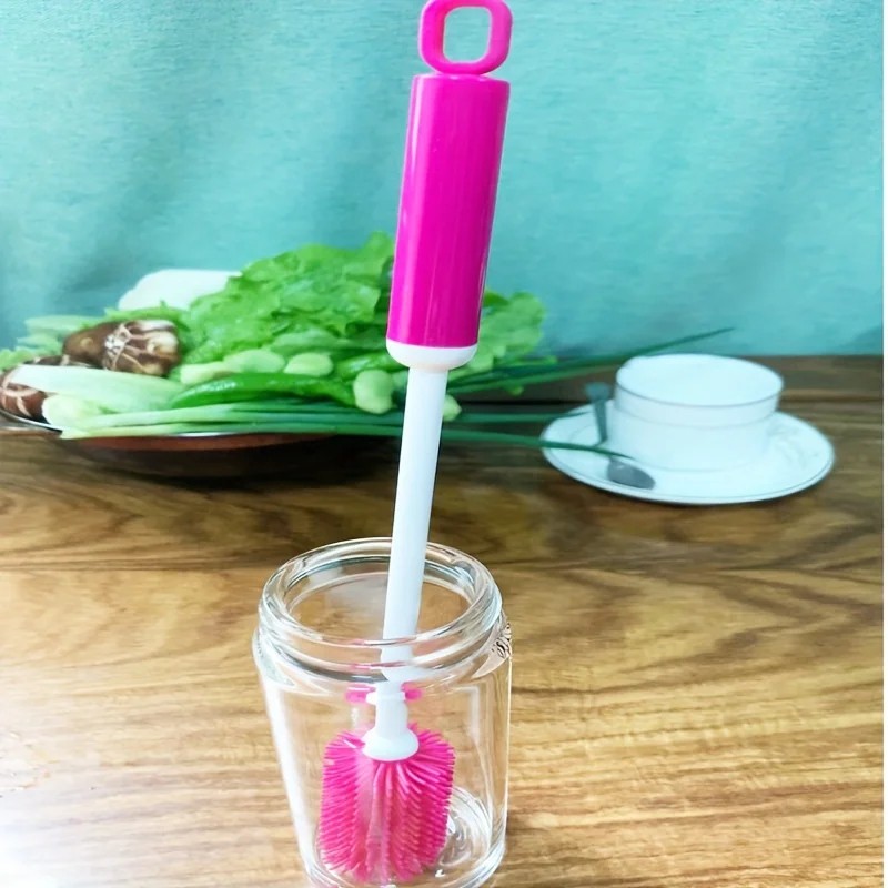Silicone Bottle Cleaning Brush for Kitchen Use – Long-Handle 360°