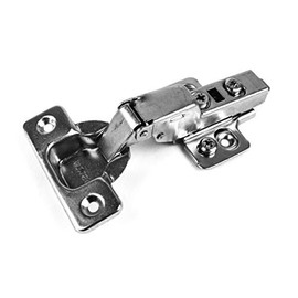Berta (2 Pieces) Half Overlay Face Frame Soft Closing European Hinges, 110 Degree 3D Adjustable Clip On Concealed Kitchen Cabinet Door Hinges with Screws