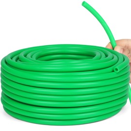 Drip Irrigation Hose 1/4 inch Green Blank Distribution Hose Perfect for DIY Garden Irrigation Tubing System, Hydroponics, Misting Tubing (75FT)