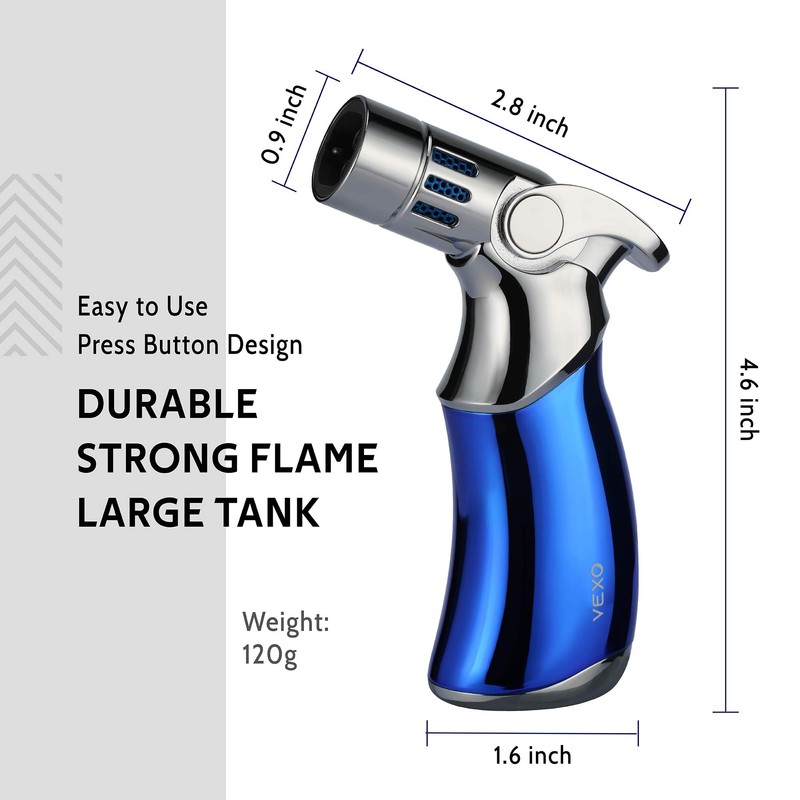 VEXO-Mini4 Torch Lighter Quad 4 Jet Flame Windproof Butane Refill
