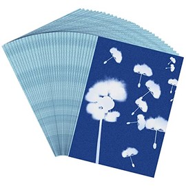 Sun Print Paper Kit, 36 Sheets Cyanotype Papers High Sensitive Nature Sun/Solar Activated Sun Printing Art Paper for Arts Crafts DIY Project