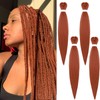 Coriario Ginger Braiding Hair Pre Stretched 18 inches 4 Pack