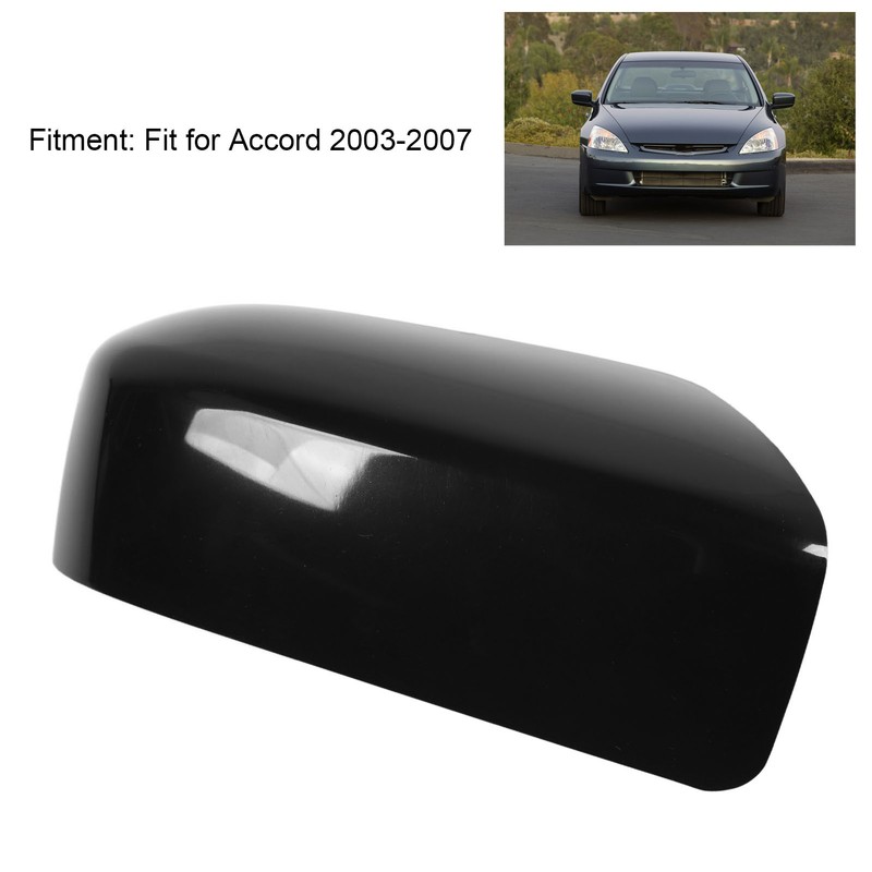 Side Rearview Mirror Cover Black Weather Proof Protective Door Mirror