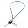 CKB LTD Grey Sparkle Lanyard Rhinestone Silver Glitter Crystal Gems
