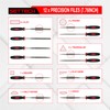 SETTECH 31PCS Metal File Set with Case,4PCS Carbon Steel Flat,