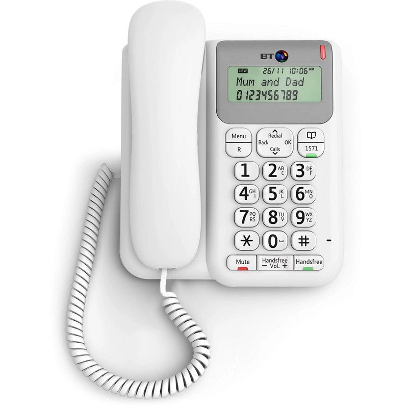BT BT Décor 2200 Corded Landline House Phone, Phonebook, Handsfree,