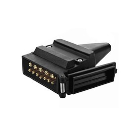 MAX COOL 82171BL 12 Pin Flat Trailer Socket Plug Set Connector Adaptor Suitable for Trailer Caravan Boat Vehicle