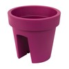 Hanging balcony box Lofly Railing 25 cm diameter, fuchsia colour