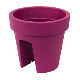 Hanging balcony box Lofly Railing 25 cm diameter, fuchsia colour
