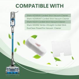 CERO HZ2002 Replacement Filter Compatible With Shark Vertex Ultralight DuoClean PowerFins Corded Stick Vacuum Cleaner HZ2000, HZ2002, HZ251, XFFKHZ2000, XPMFHZ2000, 4 Pack