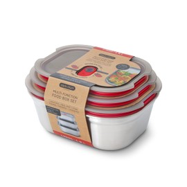 BLACK + BLUM Lunch Bowl Mixed Set - Reusable Meal Prep Containers for Picnic & Camping - Microwavable Stainless Steel Lunch Dinner Food Storage Box - Leak Proof Lid - Dishwasher Oven Safe - 20/30/40oz