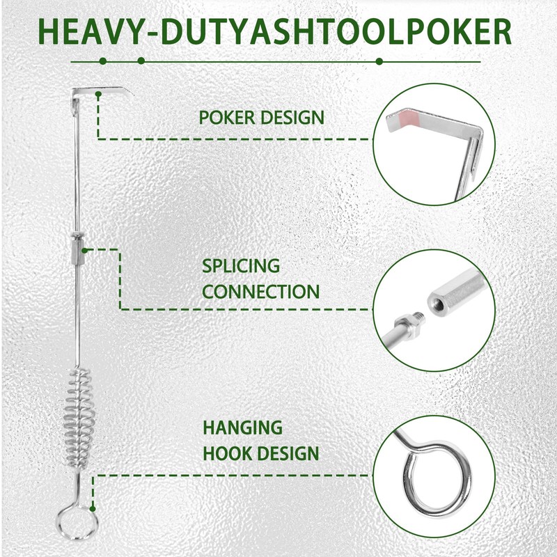 KAMaster 18” Ash Tool Large Ash Poker Big Green Egg